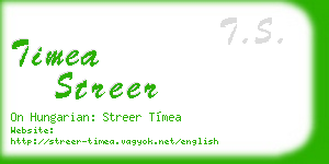 timea streer business card